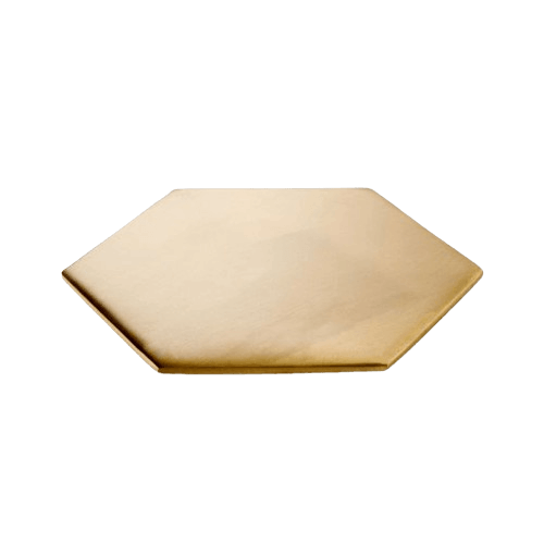 BRASS COASTER HEXAGON SHAPE (NATURAL)